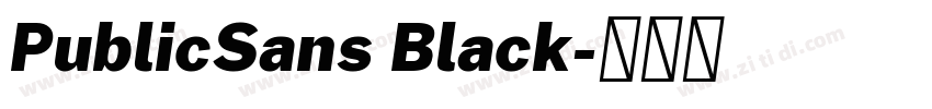 PublicSans Black字体转换